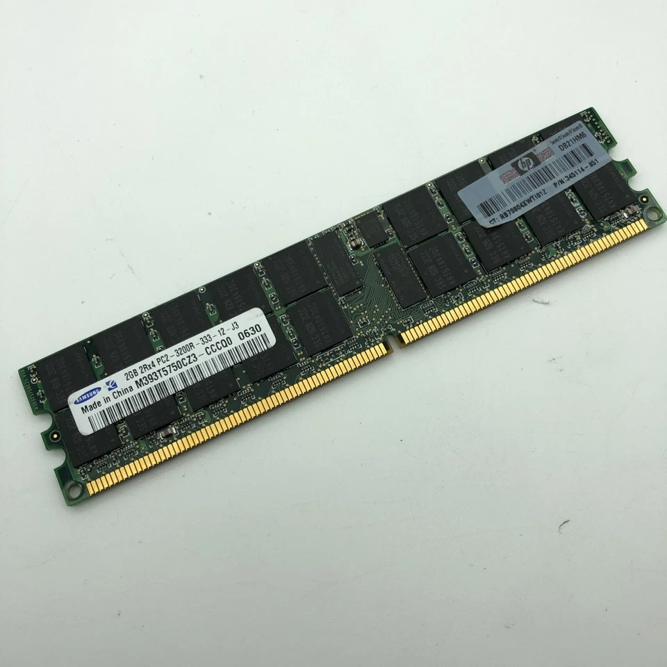 2GB Ram 2GB PC2-3200R 333 DDR2 SDRAM Memory  2RX4 ECC HP# 345114 - Image 1 of 4
