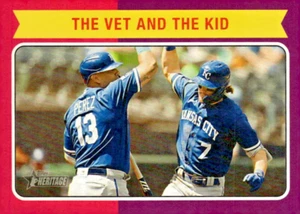 2024 Topps Heritage Combo Karten #CC5 Salvador Perez/Bobby Witt Jr. Karte NM - Bild 1 von 1