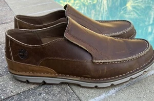 Timberland SensorFlex Men Loafers Comfort System BrownLeather Size 12 - Picture 1 of 6