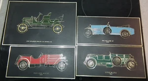 Wall Plaques, Bugatti Type 43, Stutz Bearcat, Bentley 4 litre, Stanley Steam Car - Picture 1 of 5