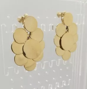 Pendientes colgantes estilo araña vintage años 80 tono dorado - Imagen 1 de 8