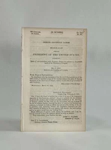 Territories / drop-title Oregon -- Governor Gaines Message 1st Edition - Imagen 1 de 1