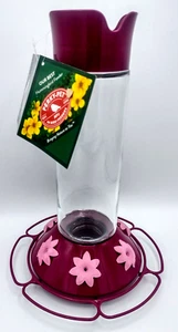 Perky Pet Hummingbird Feeder 30 Ounce Glass Bottle Soft Flowers Easy Clean 209BW - Picture 1 of 8