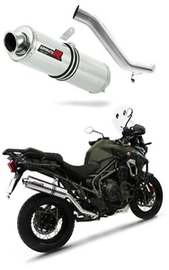 Tiger Explorer 1200 Exhaust ROUND Dominator Racing silencer muffler 2016 - 2017 - Picture 1 of 5