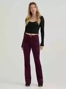 Wrangler Women's Corduroy High Rise Bootcut Jean Winetasting W26 L32 NWT - Picture 1 of 5