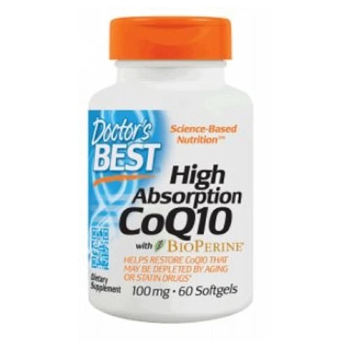 CoQ10 de alta absorción con Bioperine 100 mg 60 cápsulas blandas por Doctors Best Foto 1 de 1