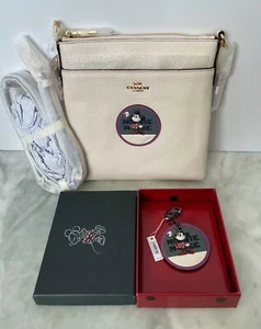 Coach Minnie Mouse Kits Messenger Crossbody Bag With Patch Chalk and Hangtag - Picture 1 of 10