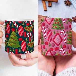 Tazza verde o rosa riempimento calza vino mulled cioccolata calda tazza caffè - Foto 1 di 3