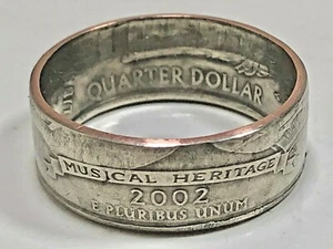 Tennessee Coin Ring USA State Quarter 25 Cents Handmade Jewelry Custom Vintage - Picture 1 of 10