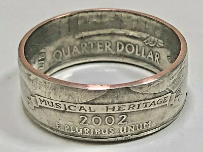Tennessee Coin Ring USA State Quarter 25 Cents Handmade Jewelry Custom Vintage - Image 1 of 4