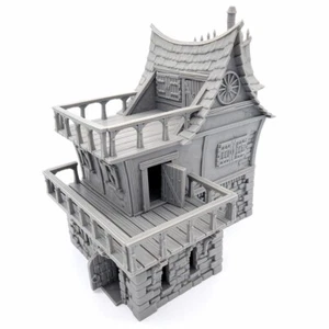 Fantasy Postkutsche Rasthaus Fantasy für D&D Landschaft Gelände 3D gedruckt - Bild 1 von 7