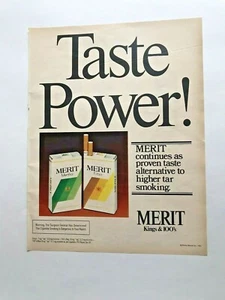 Vintage Oct. 1982 Life Magazine Ad Merit Kings & 100's Cigarettes Philip Morris - Picture 1 of 1