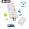 Dual Band 5.8G 2.4G 802.11ac Wireless WiFi Adapter Up to 1200Mbps USB 3.0 Dongle