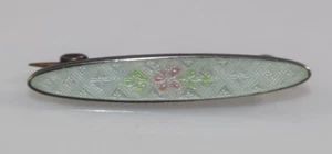 Precioso broche prendedor antiguo de esmalte eduardiano cloisonné genuino de ley - Imagen 1 de 5