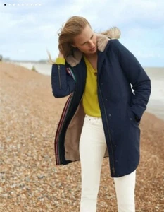 BODEN Dunbar wasserdichter Parka marineblau UVP 198 £ GRÖSSE UK 6 BRANDNEU MUSTER T0650 C3 - Bild 1 von 11
