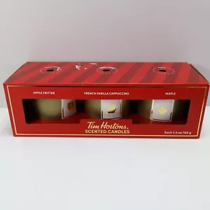 Tim Hortons Scents Collection Apple Fritter Maple FV Set 3 Candles 3.5 oz Each - Picture 1 of 4