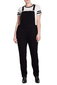 Glamorous 153719 Damen Solide Latzhose Ärmellos Eckiger Ausschnitt Schwarz Gr. 18 - Bild 1 von 2
