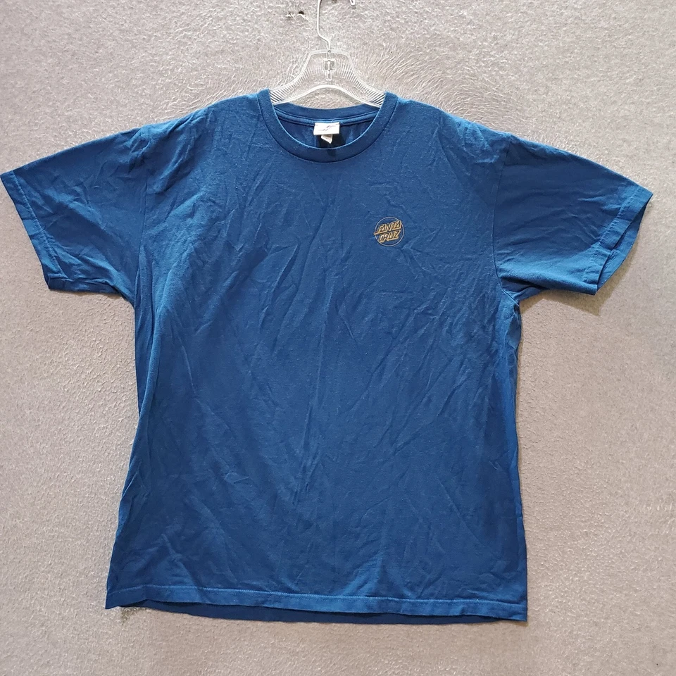 Camisa DE COLECCIÓN Santa Cruz Hombres XL Azul Floral Logo Gráfico Manga Corta Camiseta Y2K Foto 1 de 4