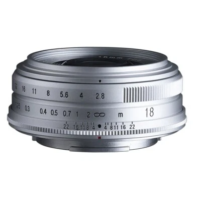 Voigtlander X-Mount 18mm F2.8 COLOR-SKOPAR Aspherical for Fuji, Silver BRAND NEW - Image 1 of 4