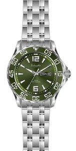 Eichmüller Taucher Herrenuhr poliert 200m Drehlünette Tagesanzeige Datumsanzeige - Bild 1 von 4