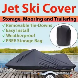 New 420 Denier Black PWC Jet Ski Cover fits Polaris Hurricane 700 1996 1997 - Picture 1 of 9