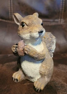 Resin Standing Squirrel with Acorn Figurine - Picture 1 of 5