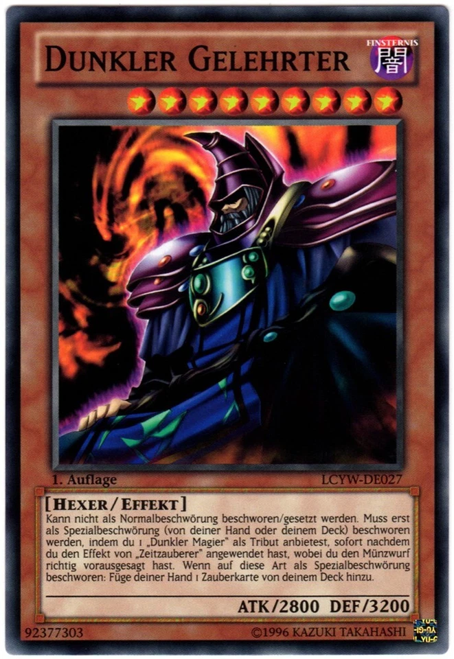 Yu-Gi-Oh! LCYW-DE027 Dunkler Gelehrter Common 1. Auflage Sleeve & Toploader NM ! - Bild 1 von 1