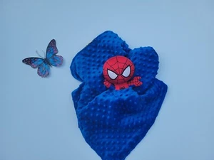Lovey spider man Plush Security Blanket, Cotton superheroes Print, Baby Lovey - Picture 1 of 12
