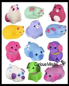 Set of 12 Dog and Cat Mochi Squishy Animals - Kawaii - Cute Individually Boxed - Picture 1 of 10