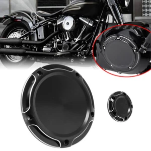 Edge Cut 5 Hole Derby /Timing Timer Cover Black For Harley Electra Glide Softail - Picture 1 of 11
