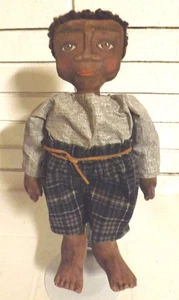 Made To Order, Primitive Art Doll, Black Cloth Doll, Folk Art Doll, Custom Made - Picture 1 of 5