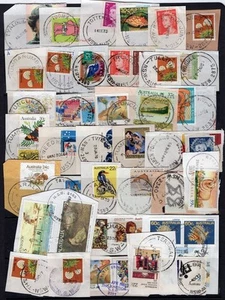 New South Wales page of decimal postmarks on piece, all start with T - Bild 1 von 1