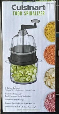 Cuisinart Food Spiralizer 3 Cutting Options BPA FREE New Vegetable Slice Healthy - Image 1 of 4