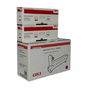 OKI Trommel u. 2x Toner Magenta 42126606 42127406 f. OKI C5100 C5200 C5300 C5400 - Afbeelding 1 van 1
