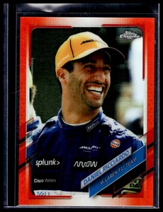 2021 Topps Chrome F1 Daniel Ricciardo Orange/Red Refractor 28 McLaren SSP - Picture 1 of 2