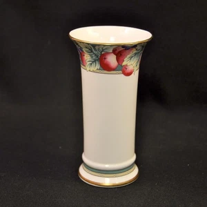 Royal Doulton Vase 5 3/4" #H5233 Orchard Hill Red Green Purple w/Gold Trim 1994 - Picture 1 of 12