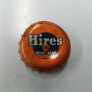 #1204 Vintage Hires Original Flaschenverschluss Korkenrücken Lime Rock Springs Dubuque IA - Bild 1 von 12