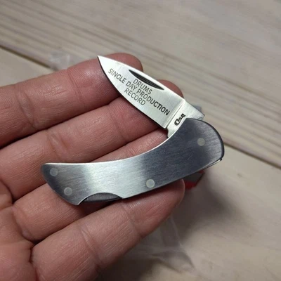 Case 056L SS Pocket Knife New In Box Engraved Production Award Dated - Image 1 of 4