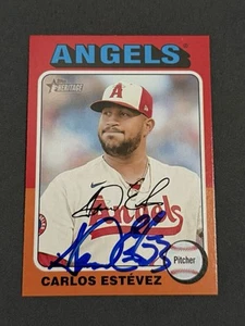 Carlos Estevez Signed Autographed 2024 Topps Heritage #498 Angels Royals Auto - Picture 1 of 1