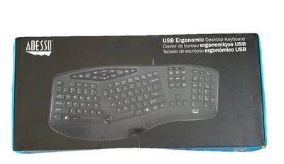 Adesso AKB-160UB Wired Ergonomic Keyboard with Integrated Palm Rest - Image 1 of 4