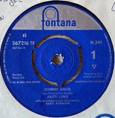 PATTI LYNN JOHNNY ANGEL 7" SINGLE PHILIPS (1961) VG+ POP ENGLAND - Image 1 of 3