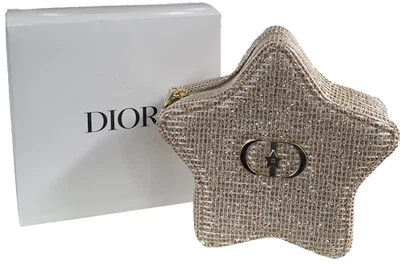 Bolsa de cosméticos Dior Beauty Star dorada/oro rosa/blanca estuche de artículos de tocador nueva en caja Foto 1 de 4