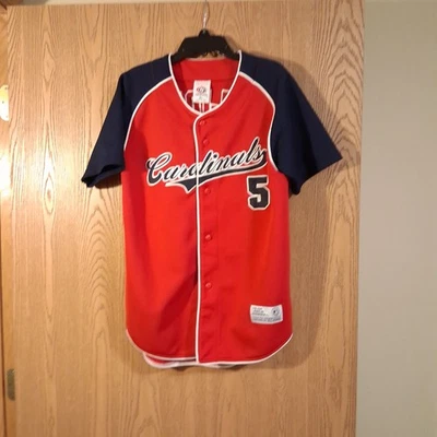 Camiseta St Louis Cardinals Albert Pujols #5 costurada verdadeira fã juvenil GG excelente estado usado - Imagem 1 de 4