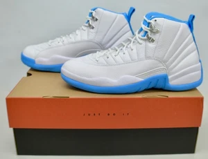 Size 9 - Air Jordan 12 Retro 2025 Melo White University Blue Carolina - Picture 1 of 10