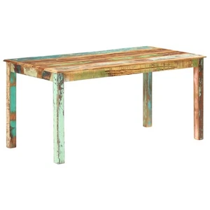 Solid Wood Dining Table Industrial Rustic Timber Cafe Kitchen Desk Rectangle - Picture 1 of 11