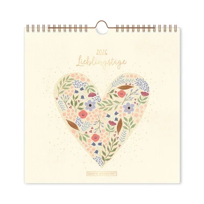 Lieblingstage-Kalender 2026 Wandkalender GRAFIK WERKSTATT Das Original Kalender