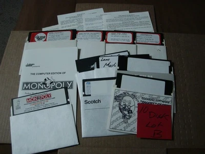 Commodore (10) 5.25" Disks Lot B, Game Tek Price is Right, Press your luck, + - Image 1 of 4