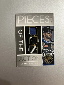 2012 Press Pass Redline Pieces of the Action Gold #PAJJ Jimmie Johnson 1/25 - Picture 1 of 2