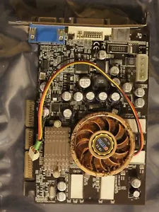 Nvidia GeForce 6600GT AGP Video Card 128 MBDVI VGA S-video FOR PARTS OR REPAIR - Picture 1 of 3