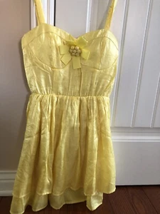 NWT Colorswatch Yellow Mini Sundress/cotton W/nylon Lining/small - Picture 1 of 5